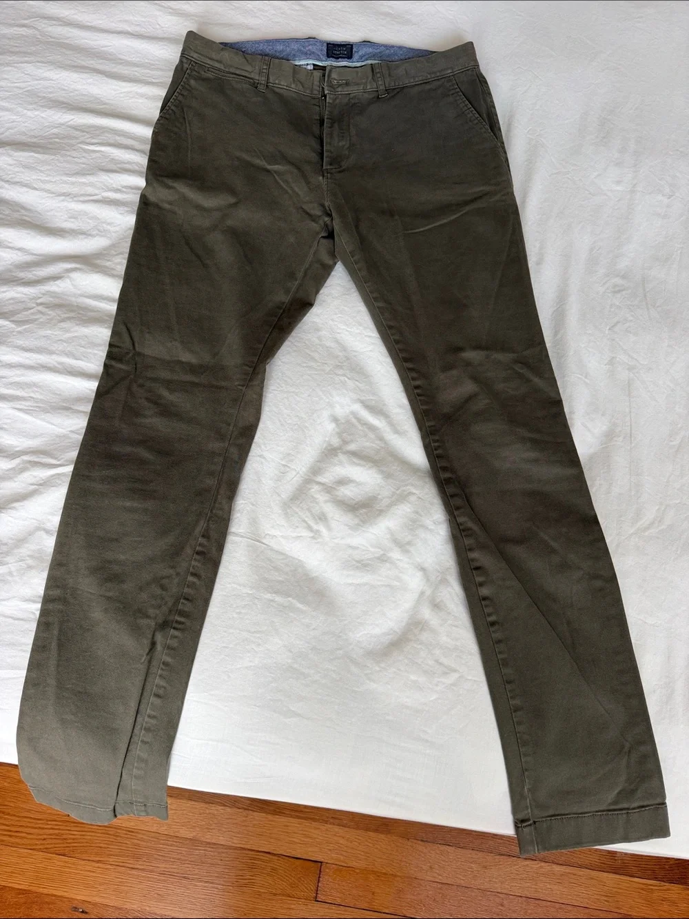 J. Crew Olive Stretch Skinny Chinos